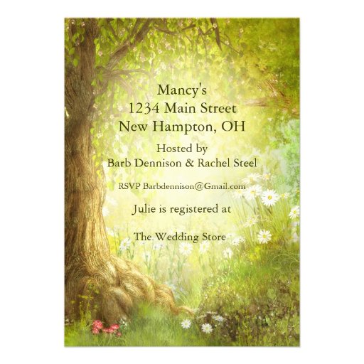Enchanted Forest Scene Invite