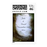 Enchanted Forest Scene Save The Date Wedding Postage