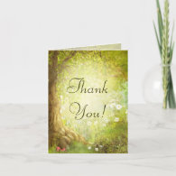Enchanted Forest Scene Thank You Card