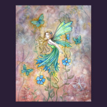 Enchanted Garden Fairy Art Poster Print posters