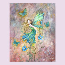 Enchanted Garden Fairy Art Poster Print
