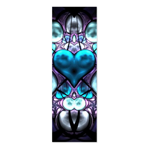 Enchanted Heart Skinny Business Card Book Mark (front side)
