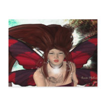Enchanted Red Faerie postcards
