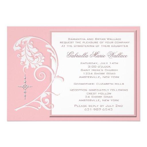 Enchanted Religious Invitation (front side)