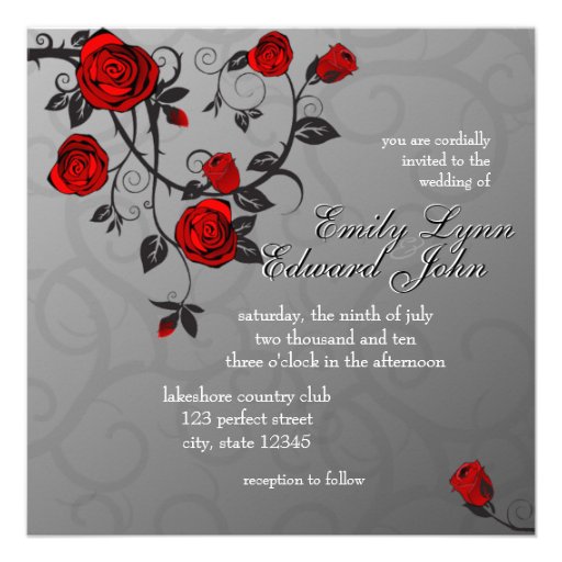 Enchanted Roses Wedding Invitation