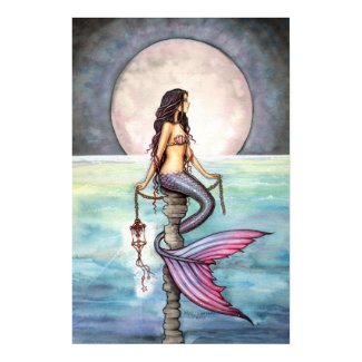 Enchanted Sea Mermaid Art Poster Print print