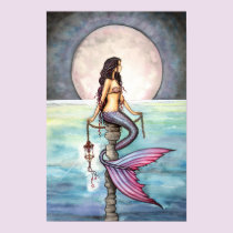 Enchanted Sea Mermaid Art Poster Print