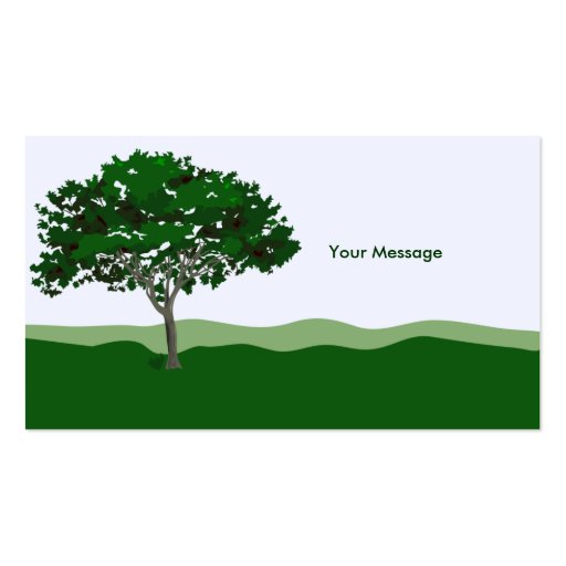 Enchanted Tree Business Card Template (back side)