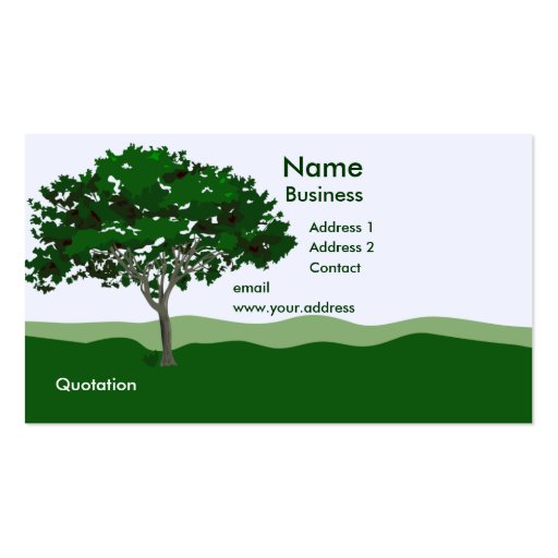 Enchanted Tree Business Card Template (front side)