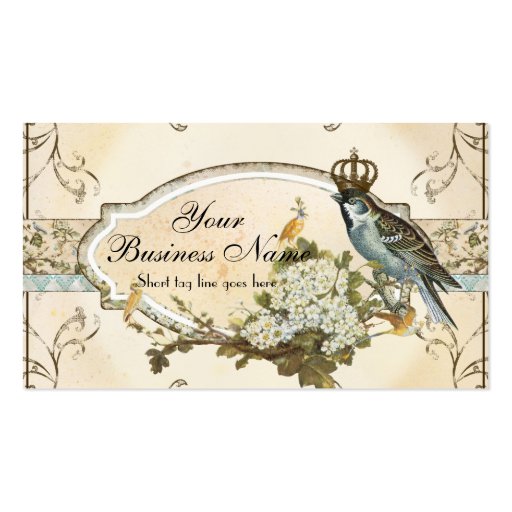 Enchanted Woodland Birds Advertising Businesses Business Cards (front side)