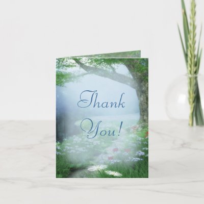 Enchanted Woodland Forest Wedding Thank You Greeting Card