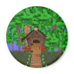 Enchanting Birdhouse Cottage Magnet