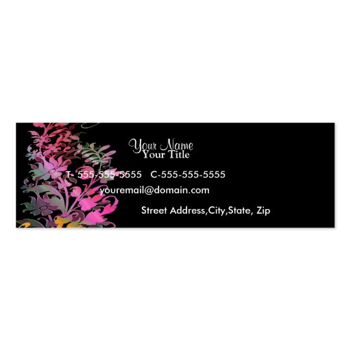 Enchanting Flowers Business Card (back side)