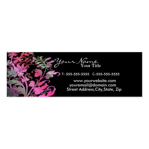 Enchanting Flowers Business Card (back side)