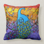Enchantment Peacock Throw Pillow