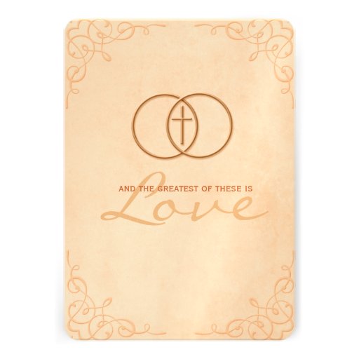 Encircled Cross Religious Wedding Invitations