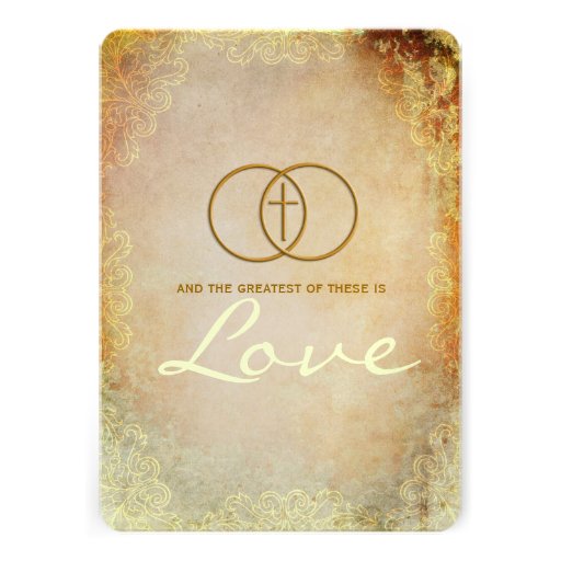 Encircled Cross Religious Wedding Invitations
