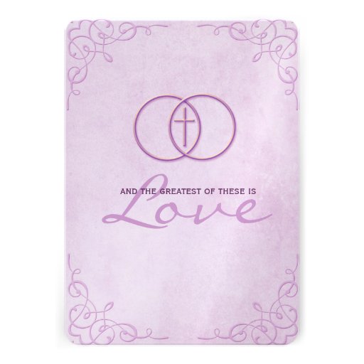 Encircled Cross Religious Wedding Invitations
