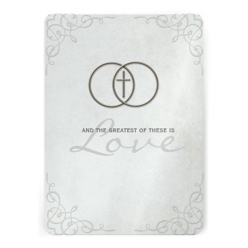 Encircled Cross Religious Wedding Invitations