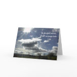 Encouragement Card with cloudy sky.