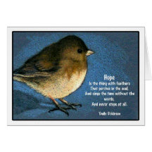 ENCOURAGEMENT CARD WITH JUNCO BIRD