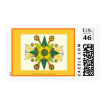 Encouragement - Postage Stamp (yellow orange) by noobeegin Encouragement - Postage Stamp (yellow orange)