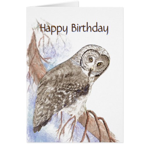 cute owl birthday card