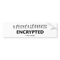 Encrypted (Adventure Of The Dancing Men Cipher) Bumper Stickers