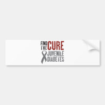 Encuentre la diabetes juvenil de la curación etiqueta de parachoque