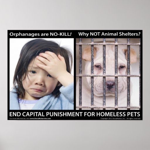 End Capital Punishment for Homeless Animals Poster