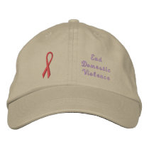End Domestic Violence embroidered hats by courtjester End Domestic Violence embroidered hats