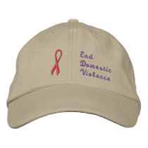 End Domestic Violence embroidered hats by courtjester End Domestic Violence embroidered hats