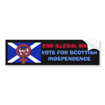 End Illegal Wars Scottish Independence Sticker Bumper Sticker