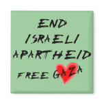 End Israeli Apartheid Free Gaza Refrigerator Magnets