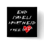 End Israeli Apartheid Free Heart Gaza button