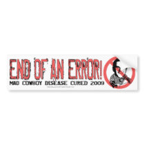 End of an Error bumper stickers