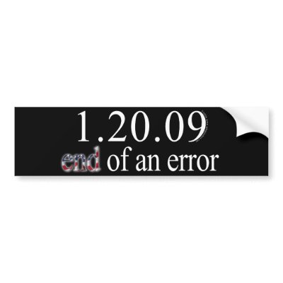 End of an Error Bumper Sticker by whiplashes