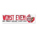 End of an Error: Worst Ever! bumper stickers by endofanerror End of an Error: Worst Ever! bumper stickers