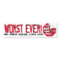 End of an Error: Worst Ever! bumper stickers by endofanerror End of an Error: Worst Ever! bumper stickers