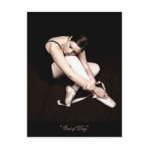 End of Day Sleeping Ballerina Postcard