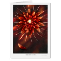 surreal, flower, digital, strange, abstract, cyber, leaf, electronic, technical, design, artificial, flora, plants, Card with custom graphic design