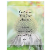 End Of The Season - Coneflower Close Up Personalized Flyer