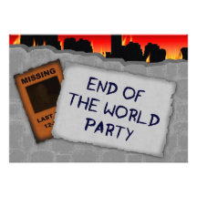 End of the World/Apocalypse Party Invitation