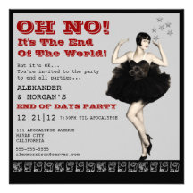 End Of The World Party Invitation