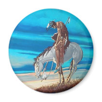 end of trail refrigerator magnet