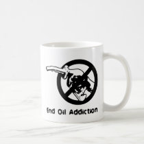 End Oil Addiction mugs