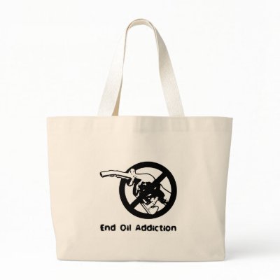 End Oil Addiction Tote Bag by antibushfun