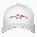 END ONE PARTY RULE embroidered hats