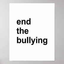 end the bullying print