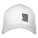 END THE FED (black text) embroidered hats by kmartjesus END THE FED (black text) embroidered hats